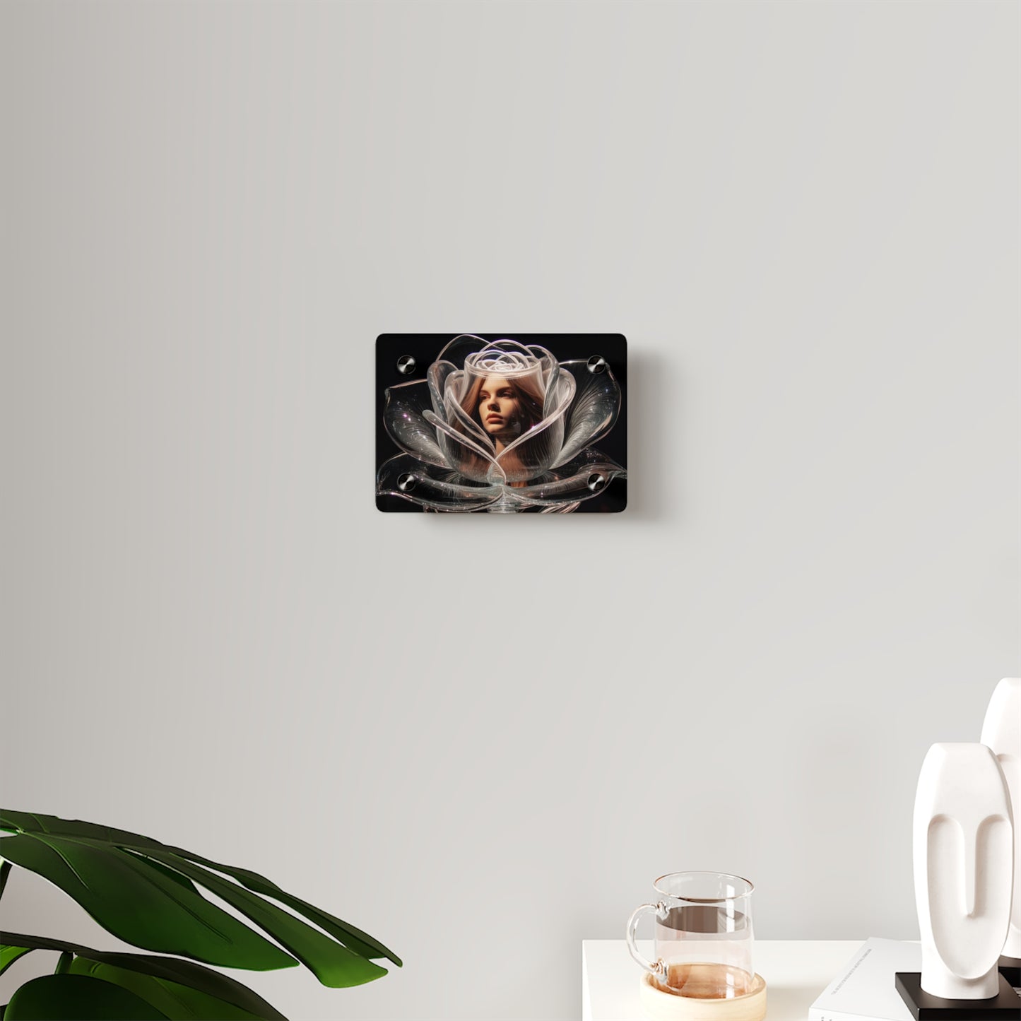 Elegant Rose Acrylic Wall Art Panels - Modern Decor for Home