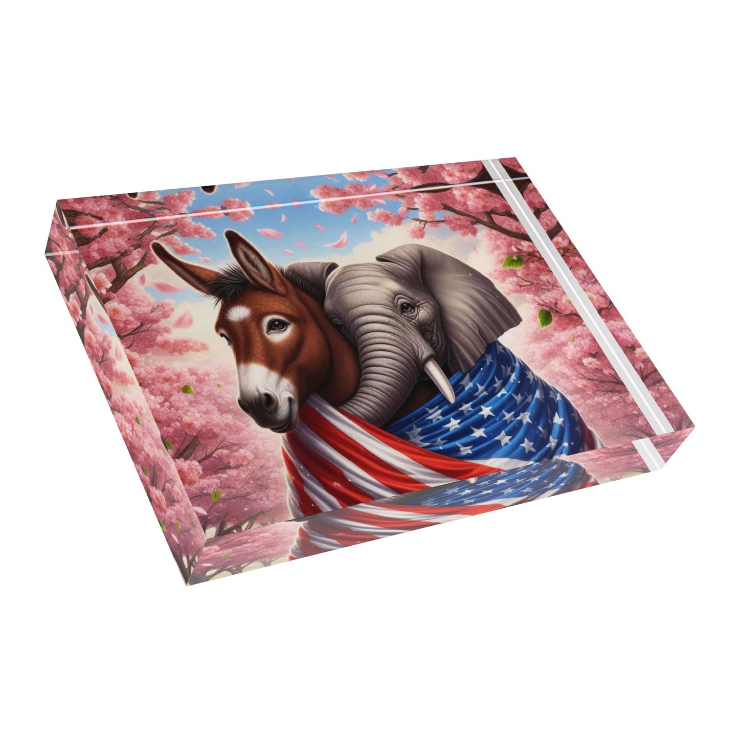 Multicolored Animal Art Photo Block - American Spirit Decor