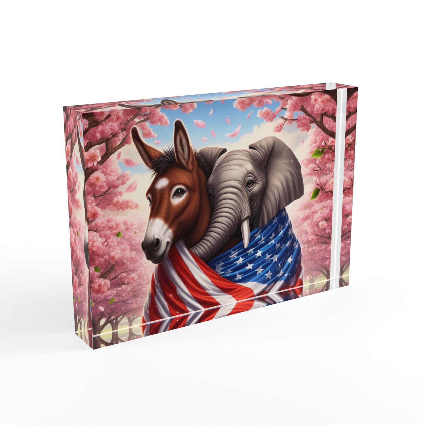 Multicolored Animal Art Photo Block - American Spirit Decor